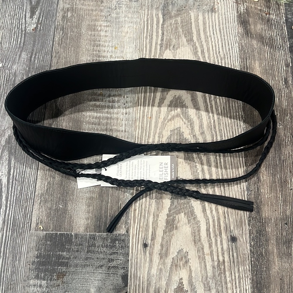 Eileen Fisher Obi Belt, NWT, Italian leather, Med.